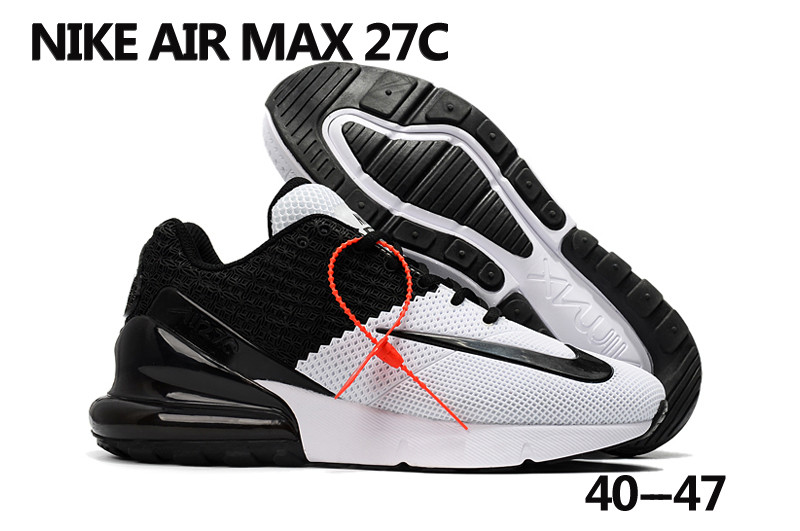 Nike Air Max 27C White Black Shoes - Click Image to Close